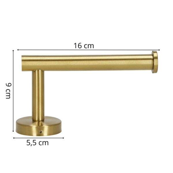 Acél wc papír tartó, rögzítő rendszerrel, 16cm, gyöngyház arany - Image 2