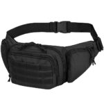 Borseta incapatoare pentru umar sau brau, impermeabila, unisex, 43x15cm, negru