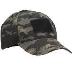 Taktikai sapka ívelt csúccsal, hurokkal a tapasz rögzítéséhez, unisex, terepszínű