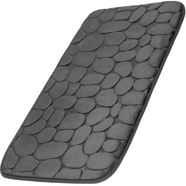 Covoras de baie antiderapant cu uscare rapida, 60x40 cm, gri inchis - Image 10