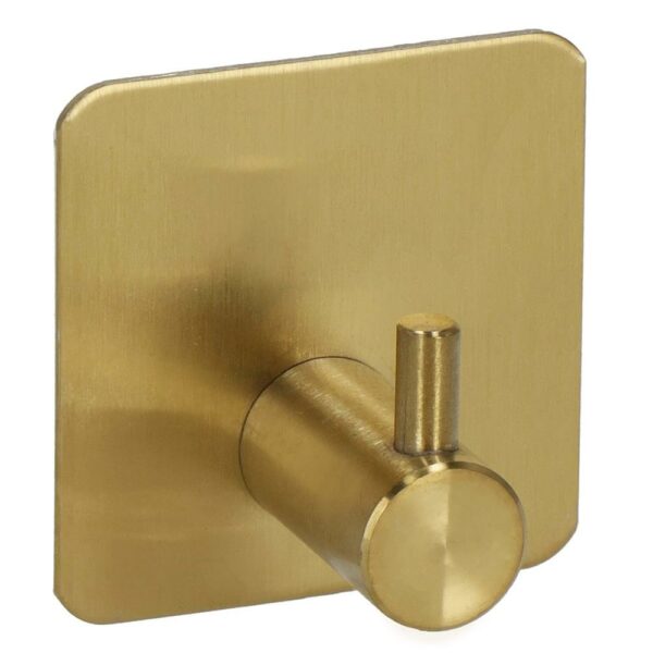 Set 4 agatatori tip cuier pentru baie, sistem fixare inclus, aluminiu, auriu - Image 10