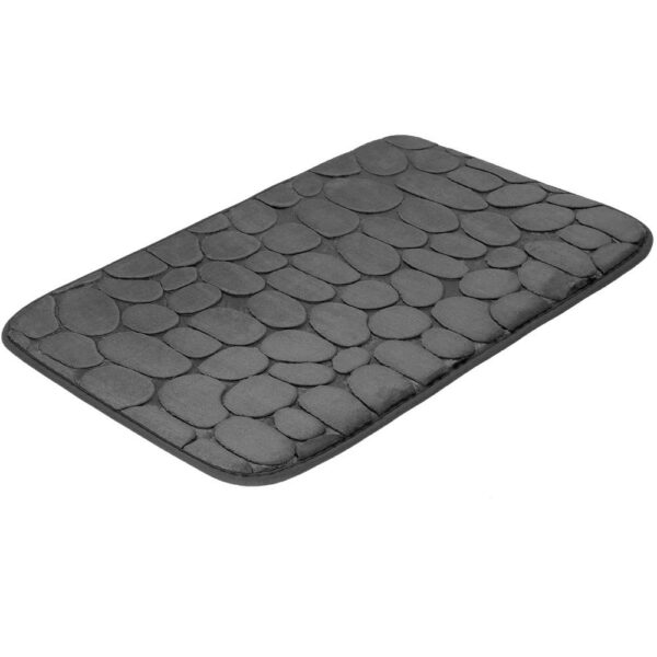Covoras de baie antiderapant cu uscare rapida, 60x40 cm, gri inchis - Image 11