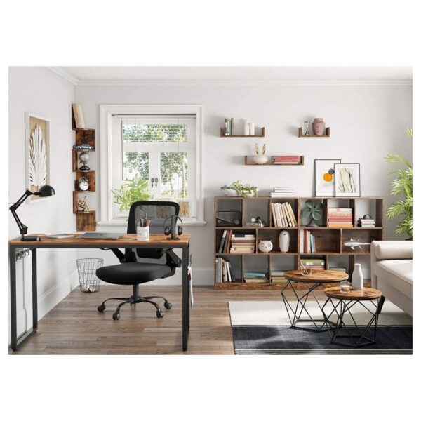 VASAGLE Set de 2 mese de cafea, stil industrial, 50x40cm si 40x36cm, maro rustic si negru - Image 13