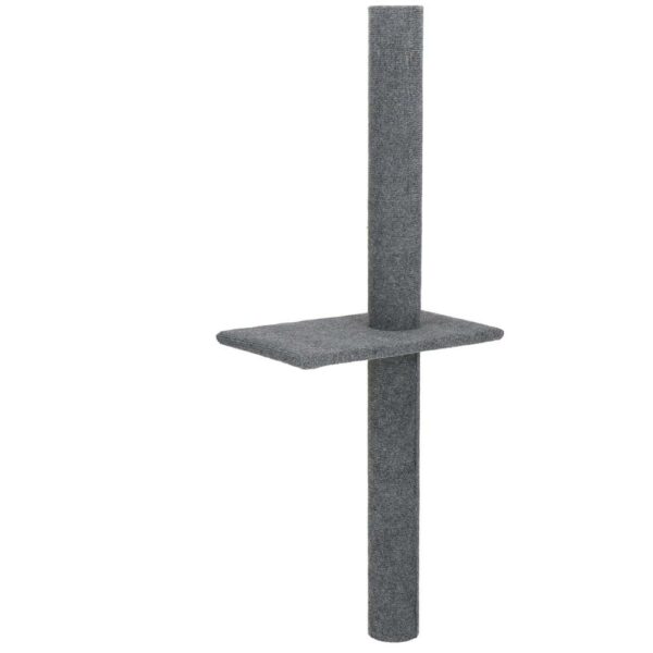Ansamblu de joaca pentru pisici, tip stalp de catarat pana la tavan, inaltime reglabila 246 - 286 cm, gri - Image 11