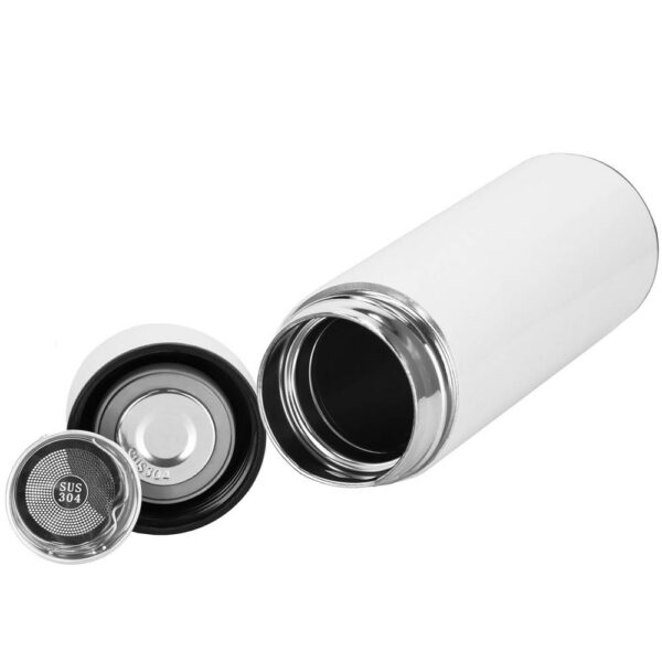 Okos termosz bögre, rozsdamentes acél, LED kijelző, hőmérséklet kijelző, 500ml, 23cm, fehér - Image 12