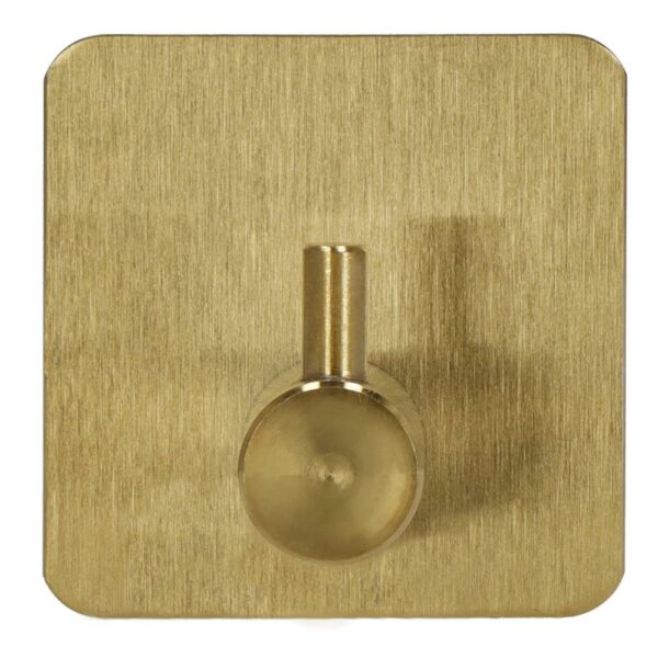 Set 4 agatatori tip cuier pentru baie, sistem fixare inclus, aluminiu, auriu - Image 11