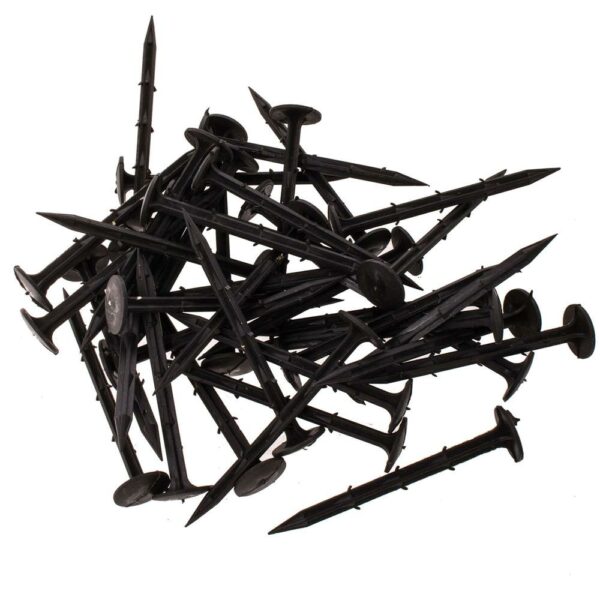 Set 50 cuie plastic fixare folii, tip ancora harpon, 150×32 mm, negru - Image 3