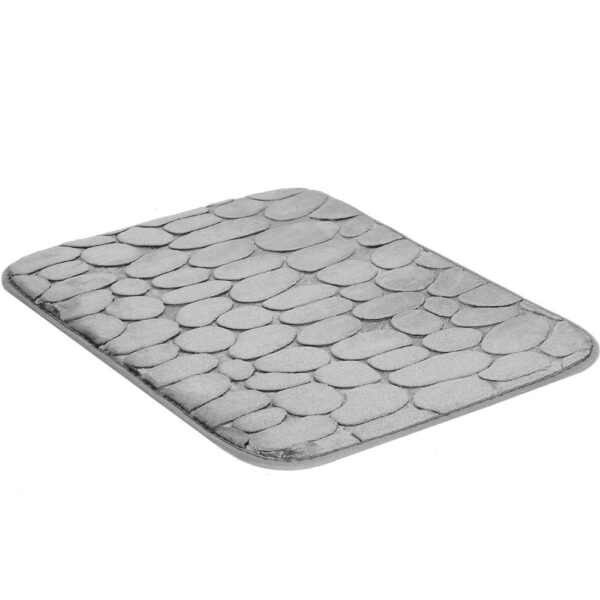 Covoras de baie antiderapant cu uscare rapida, 60x40 cm, gri - Image 17