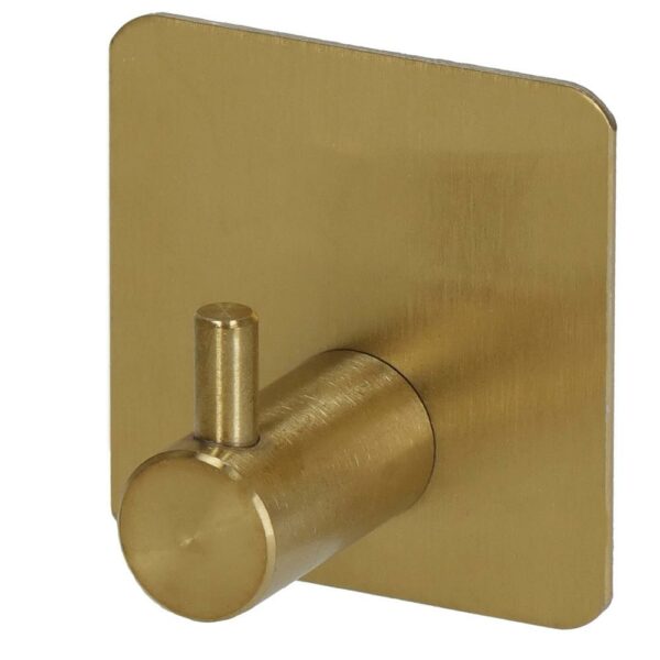 Set 4 agatatori tip cuier pentru baie, sistem fixare inclus, aluminiu, auriu - Image 12