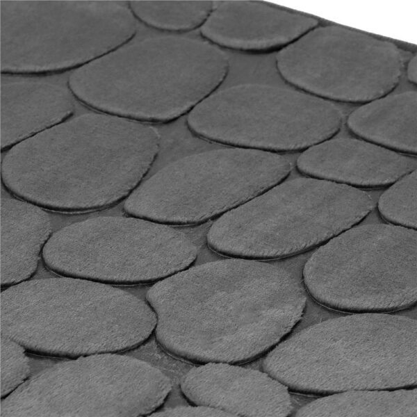 Covoras de baie antiderapant cu uscare rapida, 60x40 cm, gri inchis - Image 12