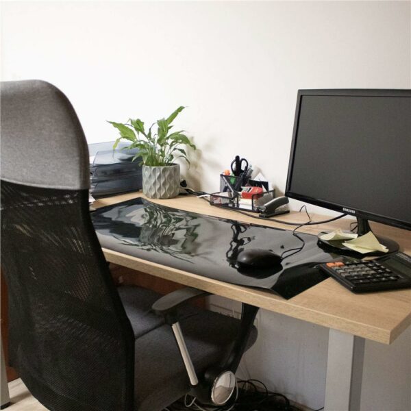 Protectie parchet pentru scaun de birou, polipropilena, 100x70cm, negru - Image 11