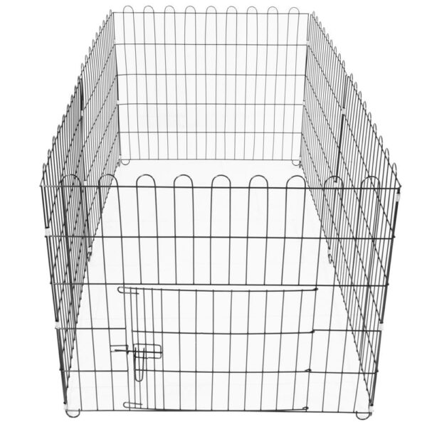 Konfigurálható fém kisállat karám, ajtóval, 3XL, 165x85x73cm, fekete - Image 6