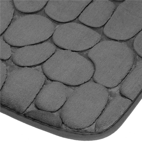 Covoras de baie antiderapant cu uscare rapida, 60x40 cm, gri inchis - Image 13