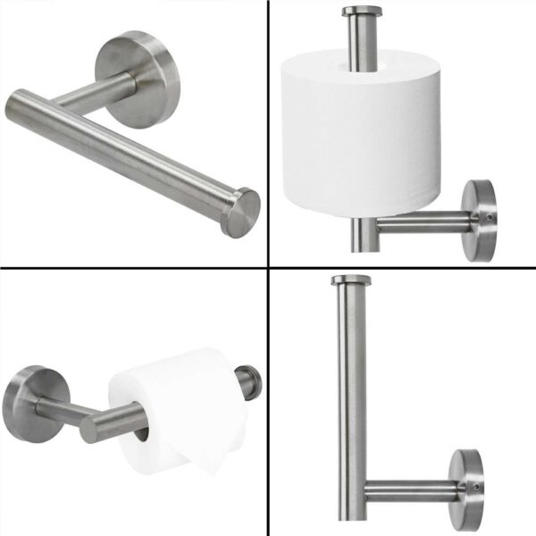 Acél wc papír tartó, rögzítő rendszerrel, 16cm, fényes ezüst - Image 14