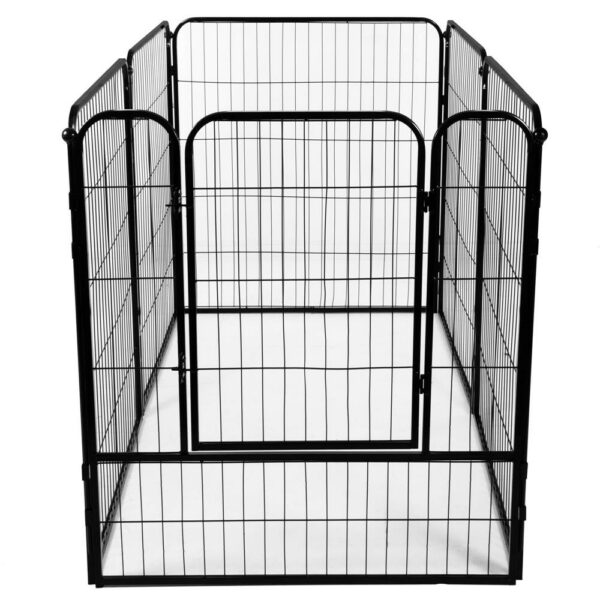 Tarc pentru animale de companie, din fier, forma configurabila, cu usa de acces, 4XL, 184x100x93cm, negru - Image 15
