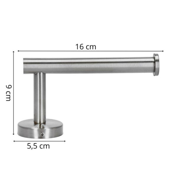 Acél wc papír tartó, rögzítő rendszerrel, 16cm, fényes ezüst - Image 15