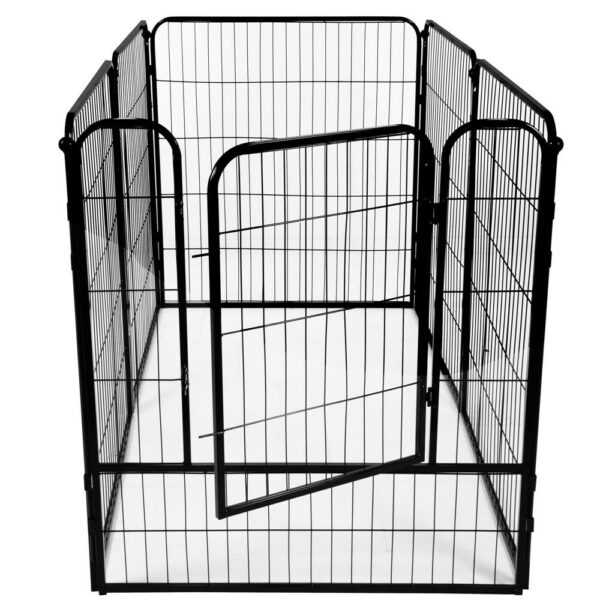 Tarc pentru animale de companie, din fier, forma configurabila, cu usa de acces, 4XL, 184x100x93cm, negru - Image 16