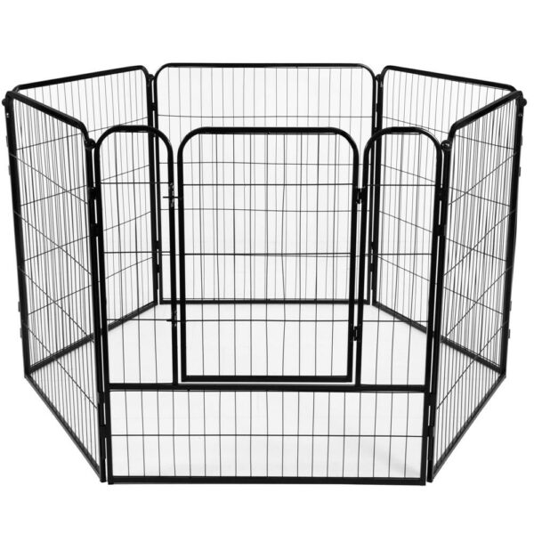 Tarc pentru animale de companie, din fier, forma configurabila, cu usa de acces, 4XL, 184x100x93cm, negru - Image 17