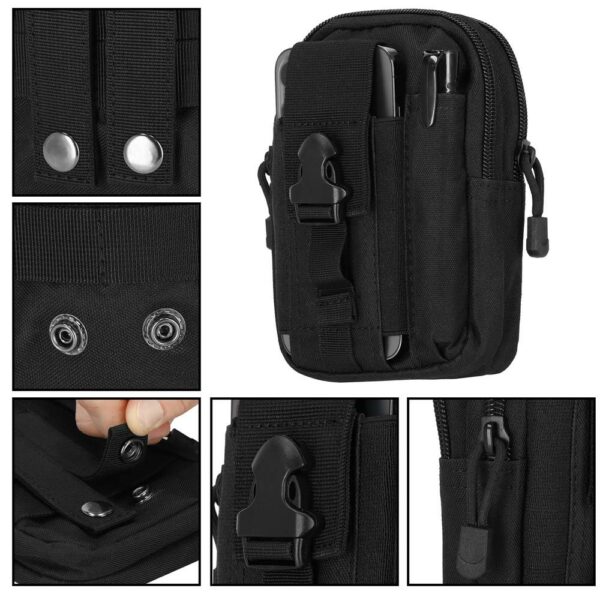 Borseta sport de brau, impermeabila, cu prindere la curea, 18x12x4cm, negru - Image 16