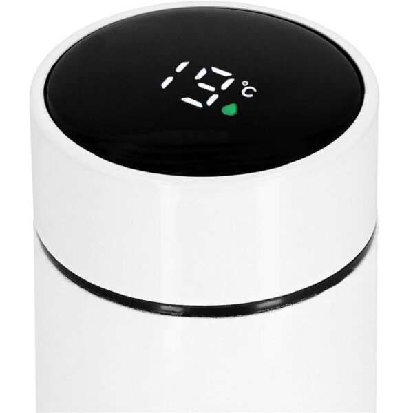 Okos termosz bögre, rozsdamentes acél, LED kijelző, hőmérséklet kijelző, 500ml, 23cm, fehér - Image 17