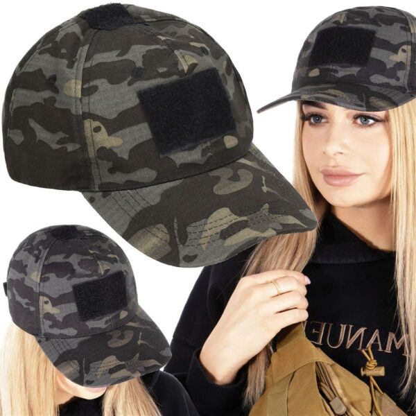 Taktikai sapka ívelt csúccsal, hurokkal a tapasz rögzítéséhez, unisex, terepszínű - Image 15