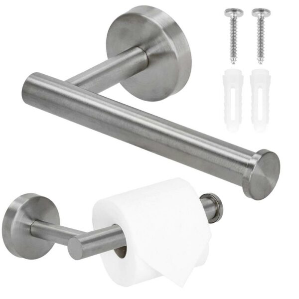 Acél wc papír tartó, rögzítő rendszerrel, 16cm, fényes ezüst - Image 16