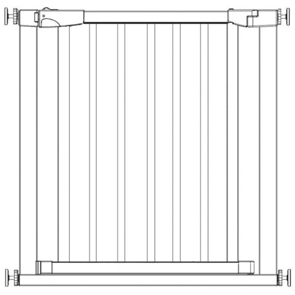 Biztonsági kapu lépcsőhöz, állítható, fa acél szerkezetű, 75-82cm, fekete barna - Image 12