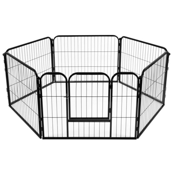 Konfigurálható fém kisállat karám, ajtóval, 3XL, 165x80x60cm, fekete - Image 18