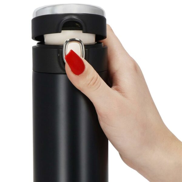 Cana termos Smart, inox, display LED, afisare temperatura, 420ml, 20cm, negru - Image 19