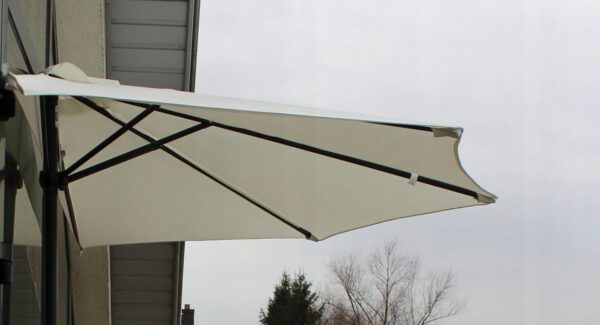 Umbrela de balcon pentru perete, jumatate, cu manivela, 270cm, bej - Image 3