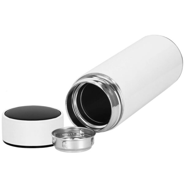 Okos termosz bögre, rozsdamentes acél, LED kijelző, hőmérséklet kijelző, 500ml, 23cm, fehér - Image 21