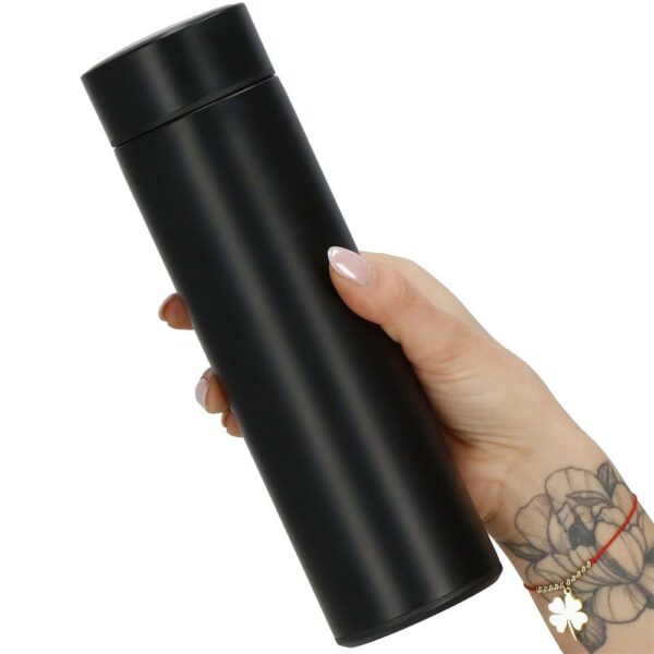 Okos termosz bögre, rozsdamentes acél, LED kijelző, hőmérséklet kijelző, 500ml, 23cm, fekete - Image 22
