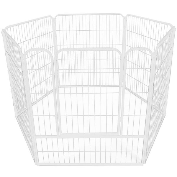 Konfigurálható fém kisállat karám, ajtóval, 4XL, 184x100x93cm, fehér - Image 22
