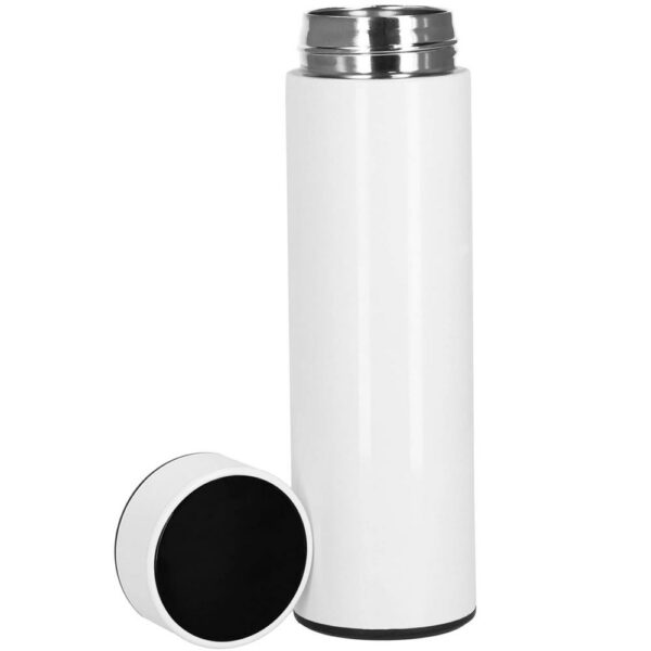 Okos termosz bögre, rozsdamentes acél, LED kijelző, hőmérséklet kijelző, 500ml, 23cm, fehér - Image 23