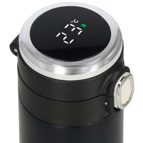 Cana termos Smart, inox, display LED, afisare temperatura, 420ml, 20cm, negru - Image 23