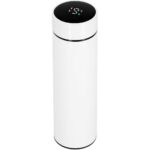 Okos termosz bögre, rozsdamentes acél, LED kijelző, hőmérséklet kijelző, 500ml, 23cm, fehér