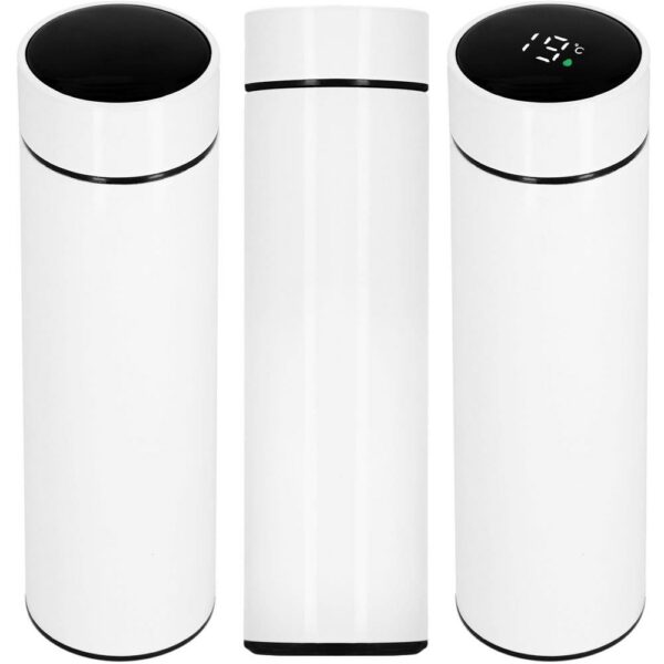 Okos termosz bögre, rozsdamentes acél, LED kijelző, hőmérséklet kijelző, 500ml, 23cm, fehér - Image 25