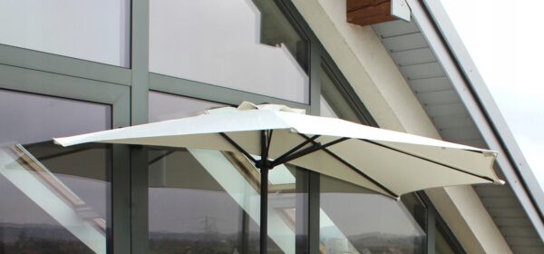 Umbrela de balcon pentru perete, jumatate, cu manivela, 270cm, bej - Image 4