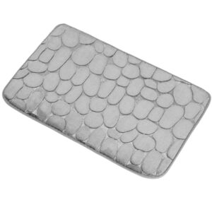 Covoras de baie antiderapant cu uscare rapida, 60x40 cm, gri