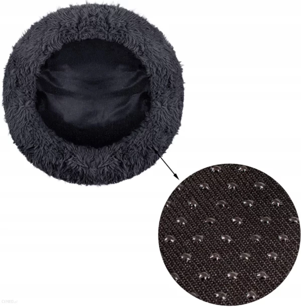 Pat Sersimo pentru caini si pisici, cu husa detasabila, gri inchis, diametru 100cm - Image 4
