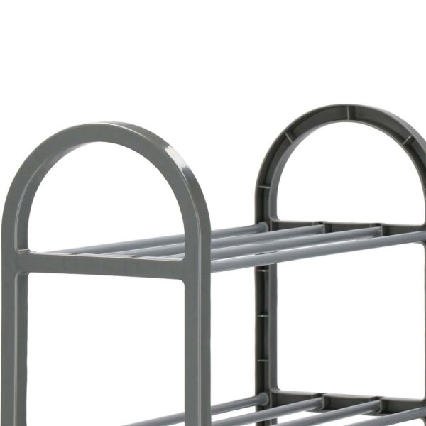 Pantofar PVC si metal, Sersimo cu 4 rafturi, 64x50cm, argintiu - Image 4
