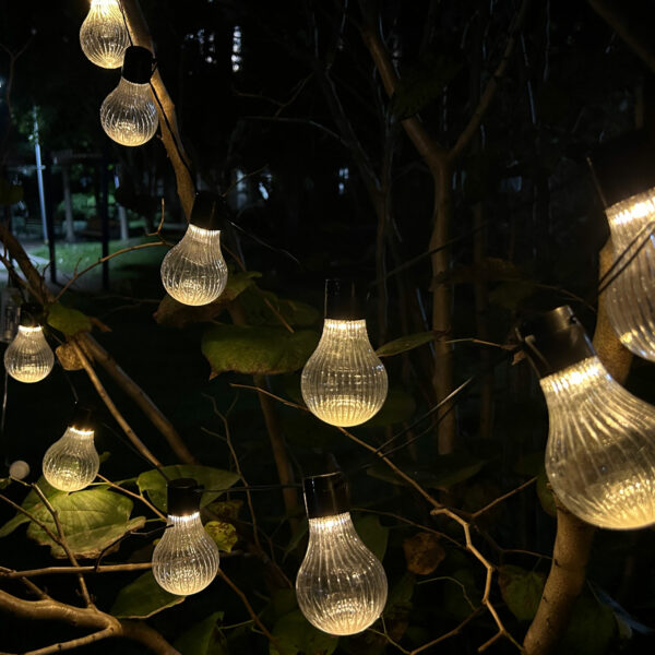 Fényfüzér, LED, Stripes modell, 20 izzós, 580 cm, napelemes töltés, meleg fehér fény - Image 4