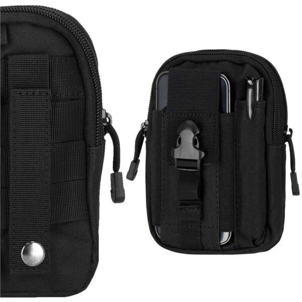 Borseta sport de brau, impermeabila, cu prindere la curea, 18x12x4cm, negru - Image 5