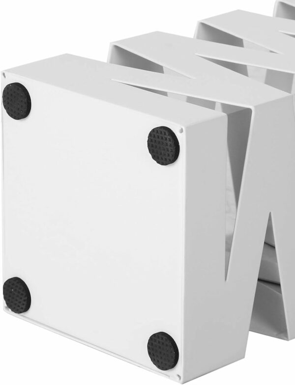 SONGMICS Fém esernyőtartó, akasztókkal és csepptálcával, 15x15x49cm, fehér - Image 5