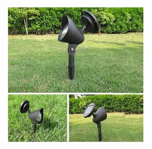Lampa solara LED, tip proiector, IP44 pentru exterior, 26cm, negru - Image 6