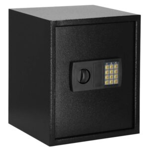 Seif electronic standard cu cifru si cheie, 415x350x310 mm, negru