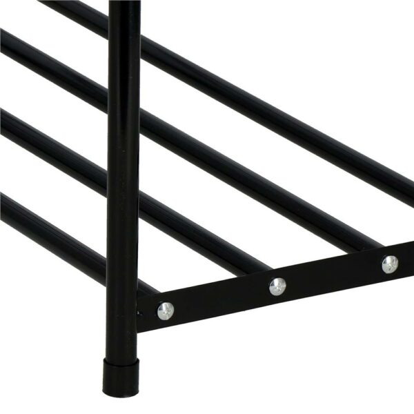 Fém cipőtartó, 3 szintes, 62x26x66cm, fekete - Image 5
