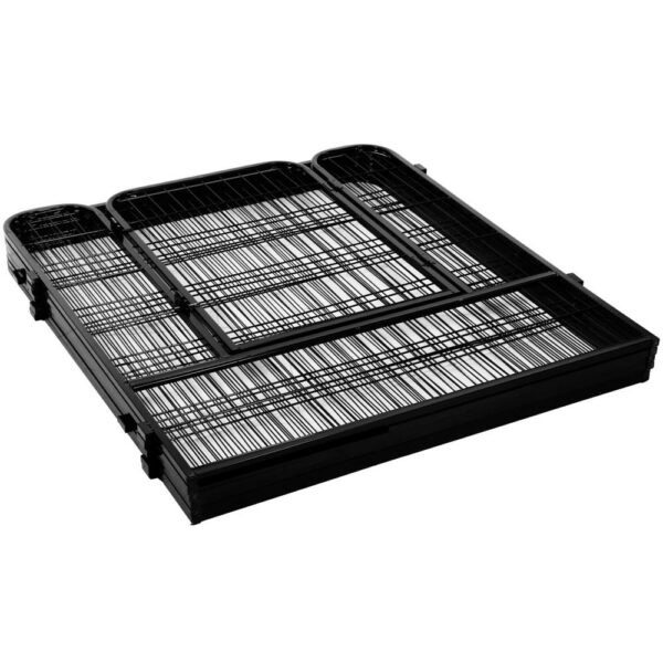 Tarc pentru animale de companie, din fier, forma configurabila, cu usa de acces, 4XL, 184x100x93cm, negru - Image 6