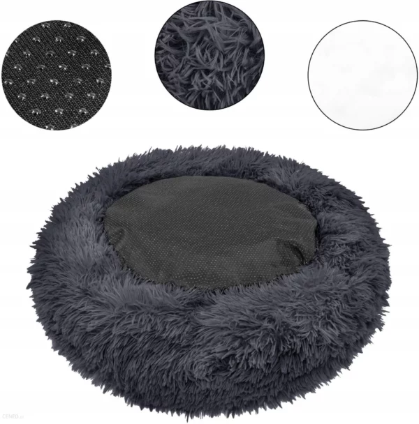 Pat Sersimo pentru caini si pisici, cu husa detasabila, gri inchis, diametru 100cm - Image 5
