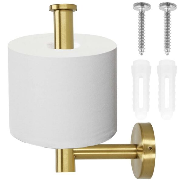 Acél wc papír tartó, rögzítő rendszerrel, 16cm, gyöngyház arany